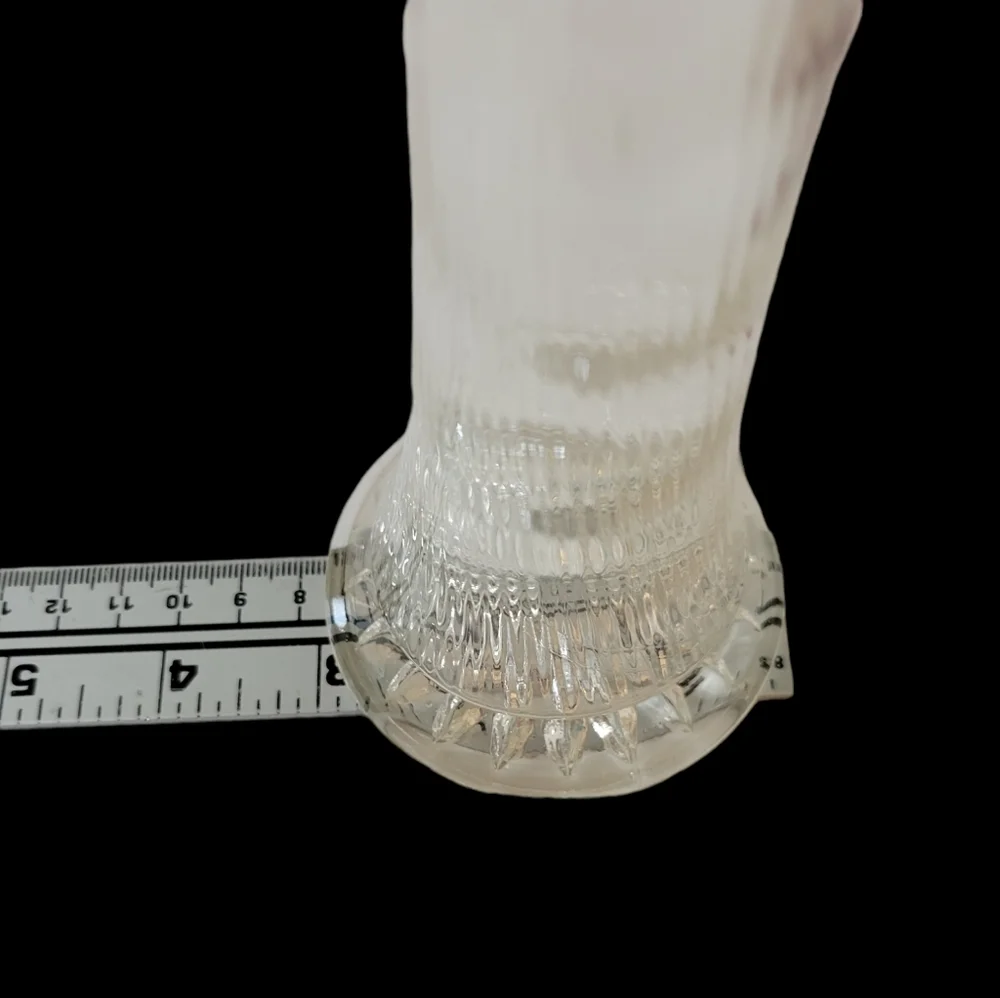 Vintage Swung Vase Clear Ribbed Pattern